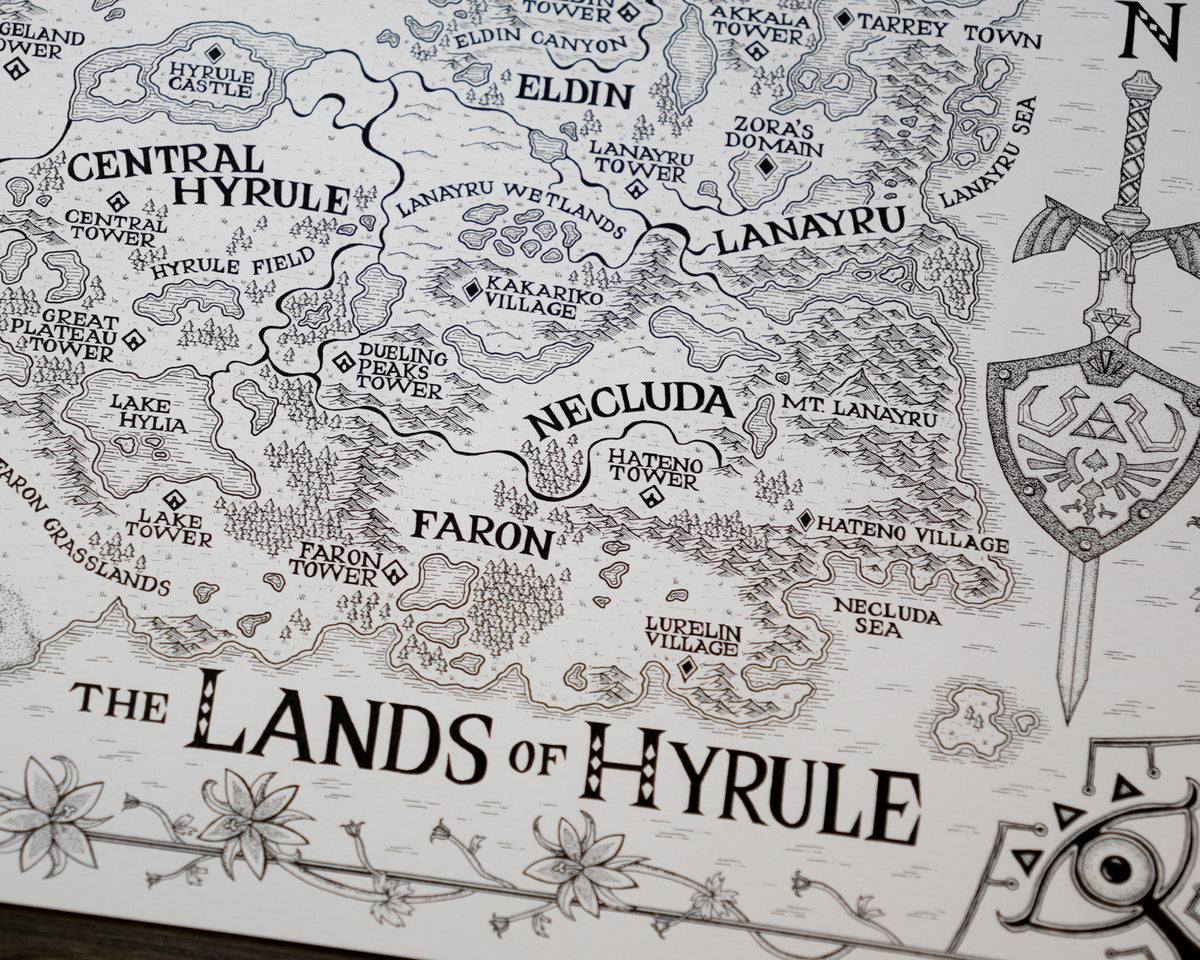 Botw Map Vector Hyrule Zelda: BOTW World Map – Oakleaf Arrow Studios