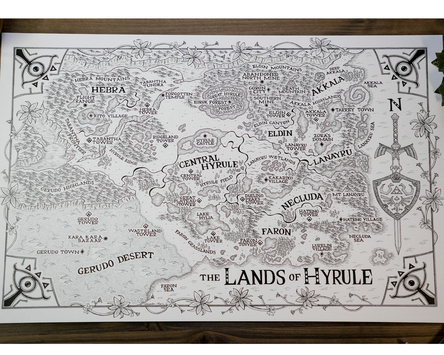 Hyrule Zelda: BOTW World Map