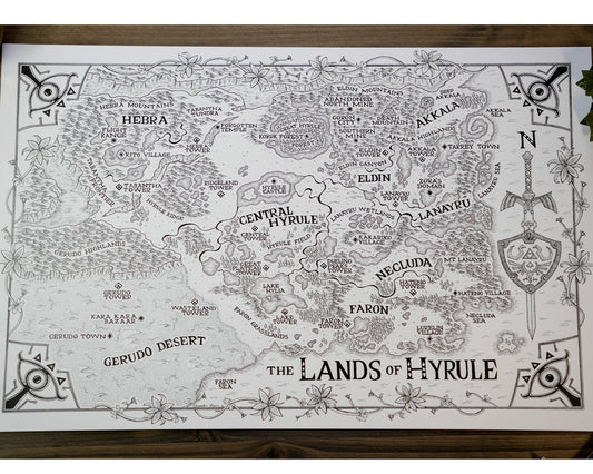 Hyrule Zelda: BOTW World Map