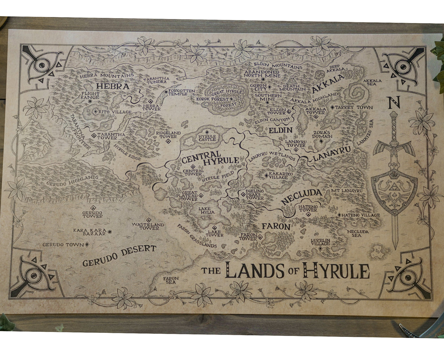 Hyrule Zelda: BOTW World Map