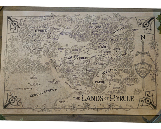 Hyrule Zelda: BOTW World Map