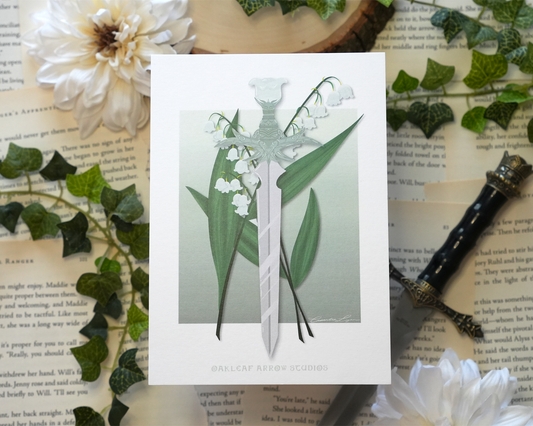 Lily of the Valley Sword Print