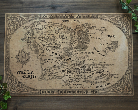 Middle Earth: Lord of the Rings Map