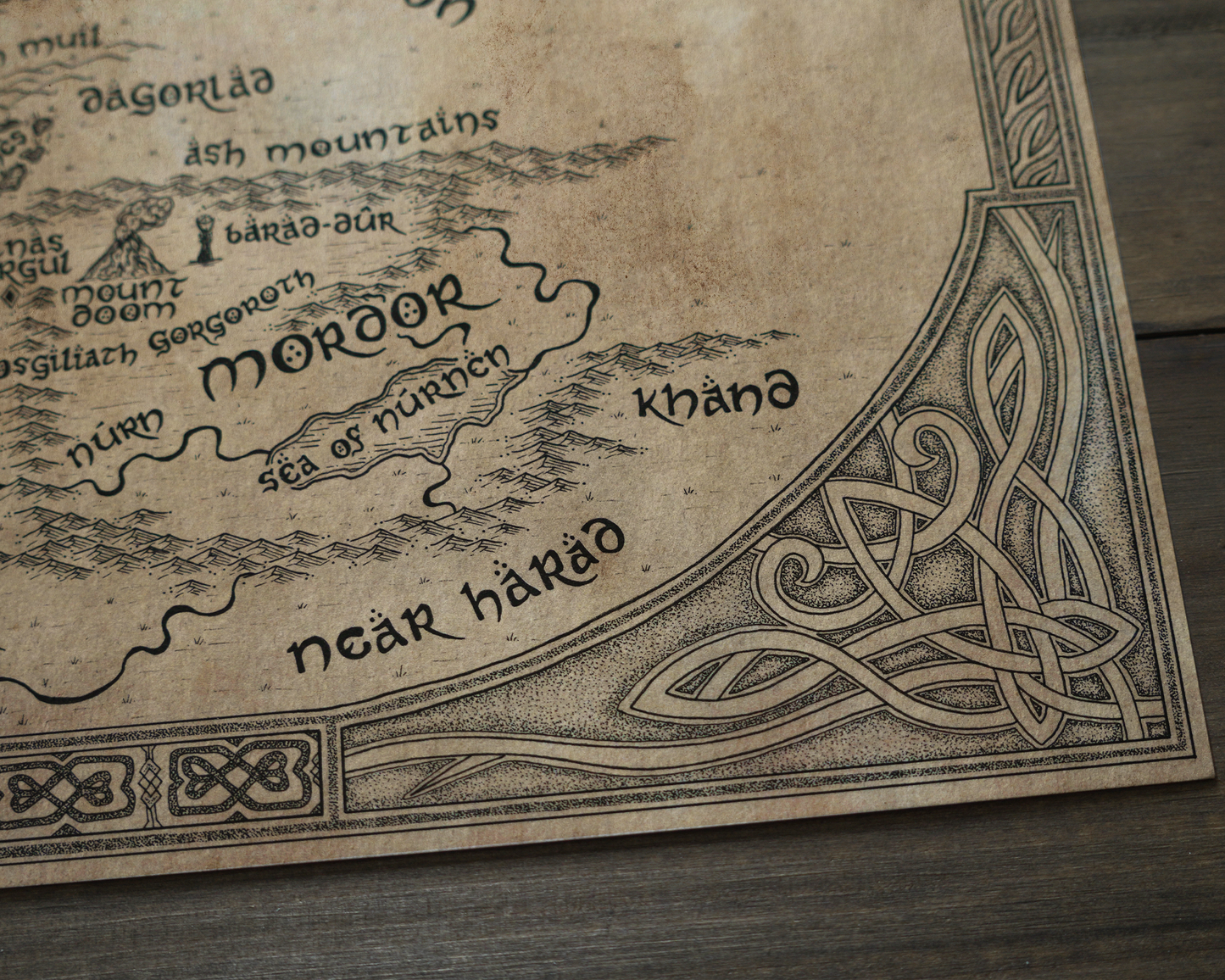 Middle Earth: Lord of the Rings Map