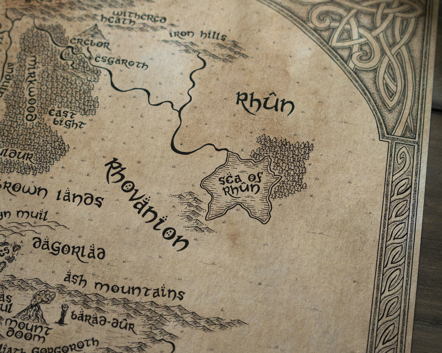 Middle Earth: Lord of the Rings Map