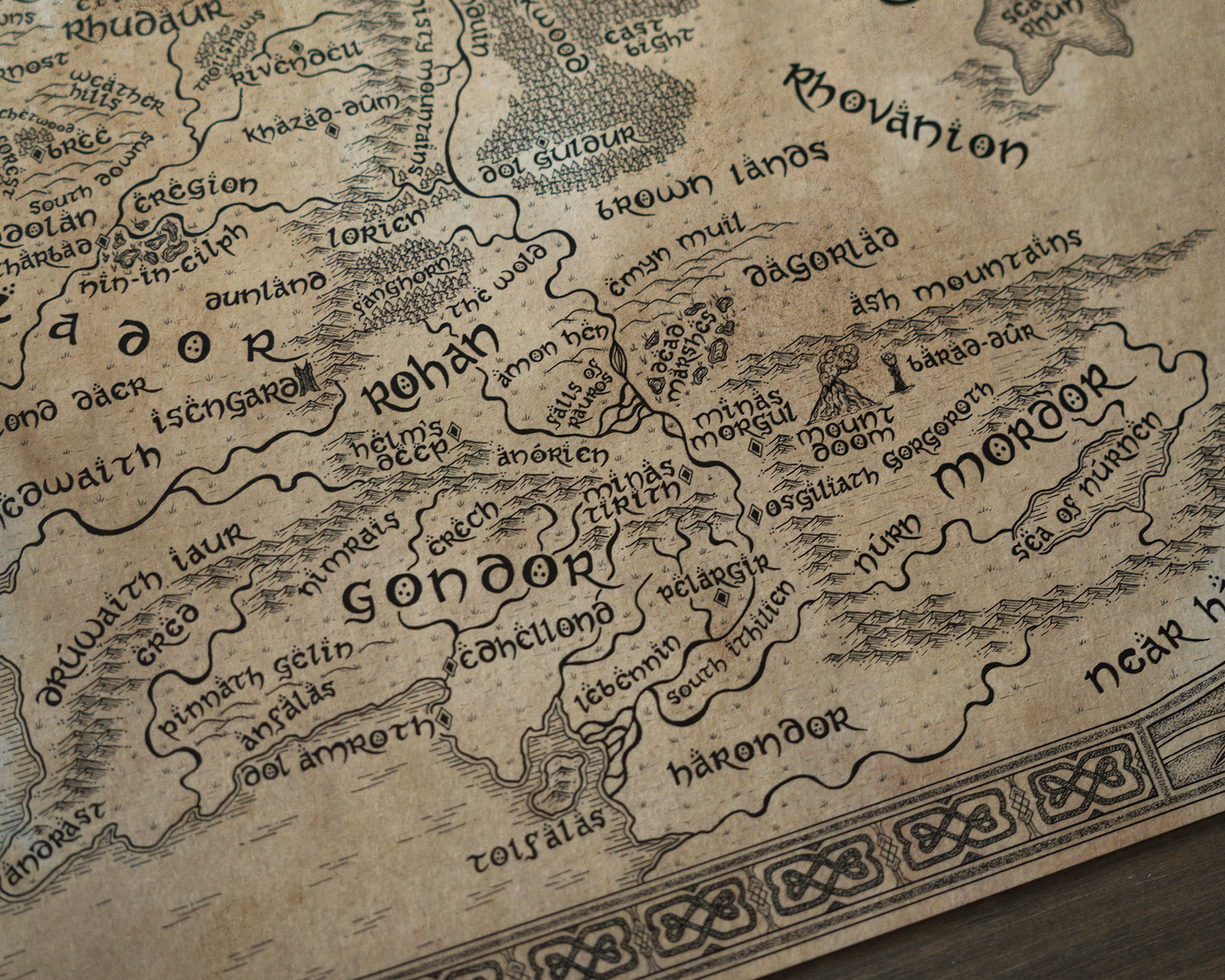 Middle Earth: Lord of the Rings Map