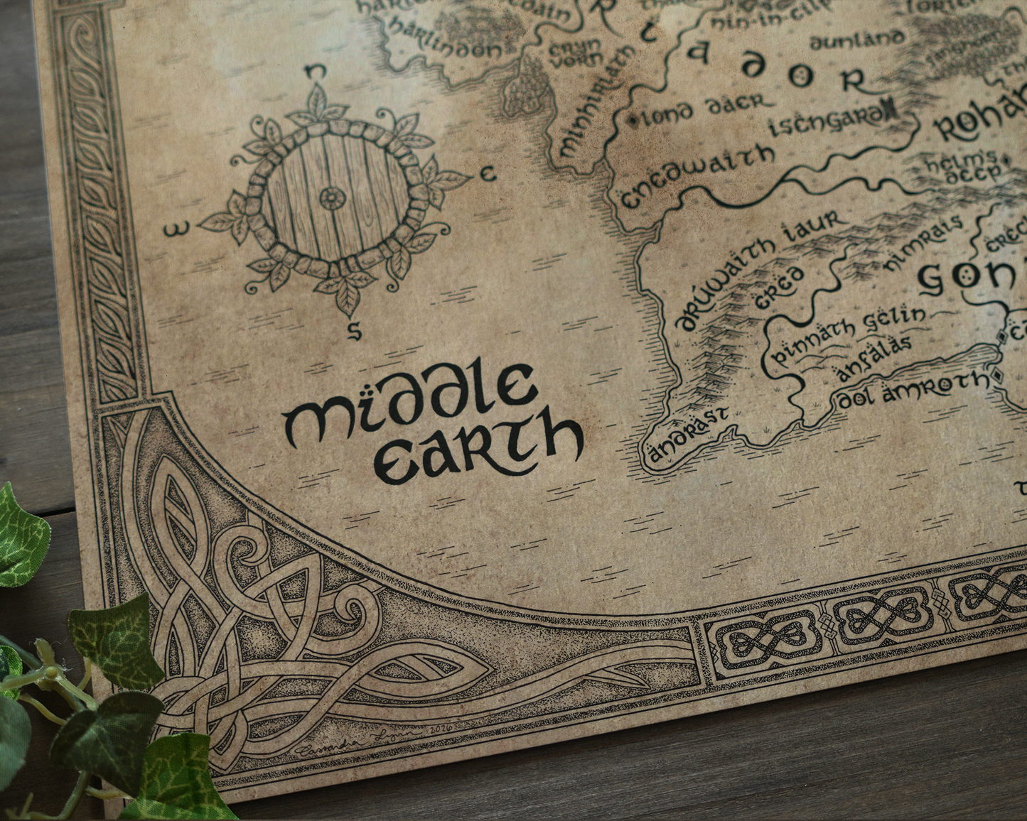Middle Earth: Lord of the Rings Map