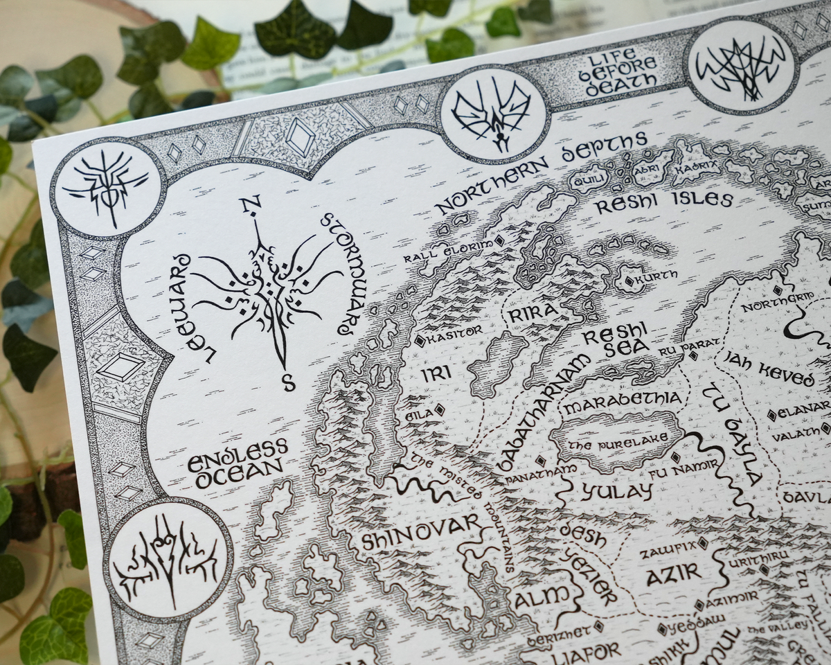 Topigraphical Roshar Map Roshar Map – Oakleaf Arrow Studios