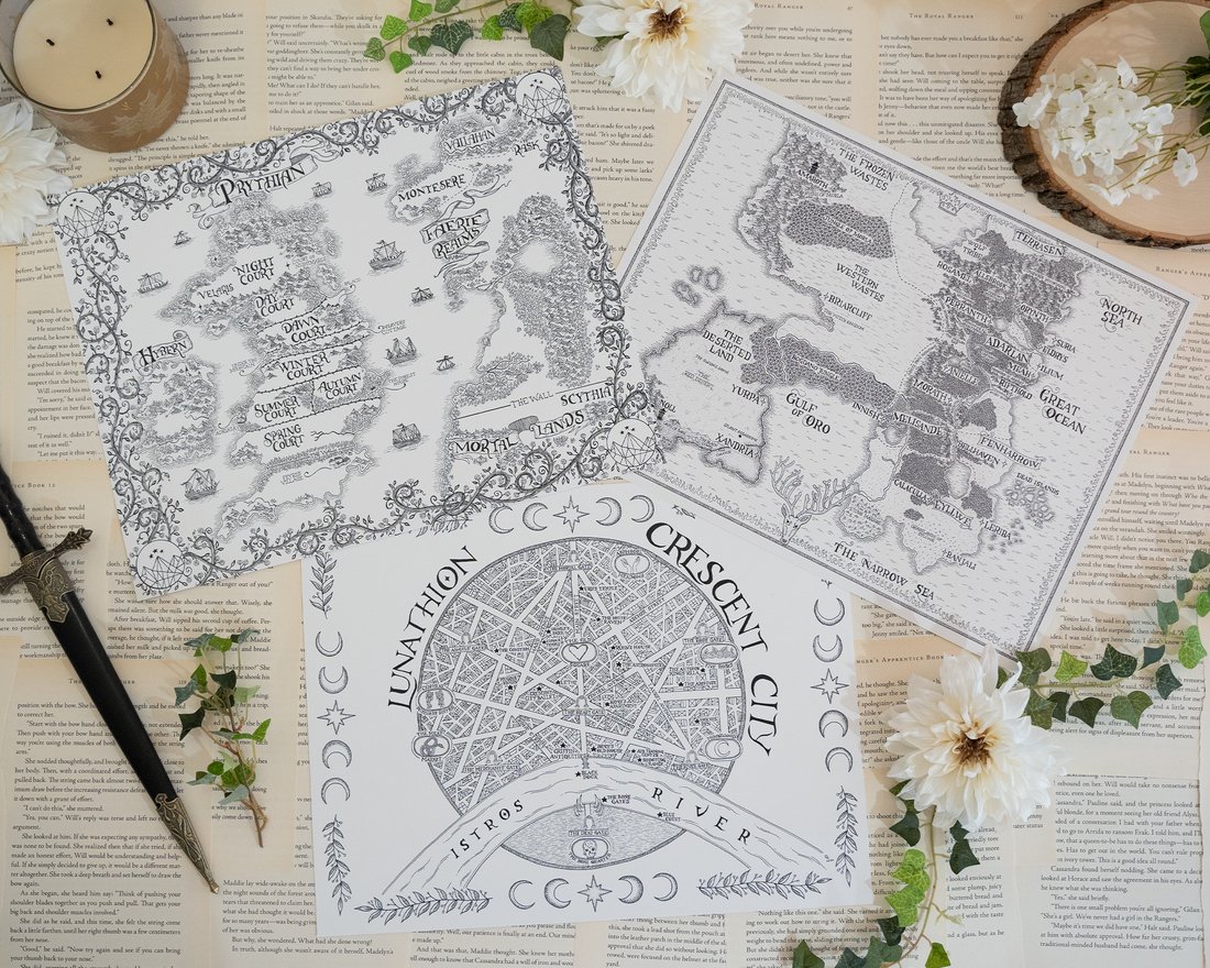 Sarah J Maas Map Bundle | A Court of Thorns and Roses, Throne of Glass ...