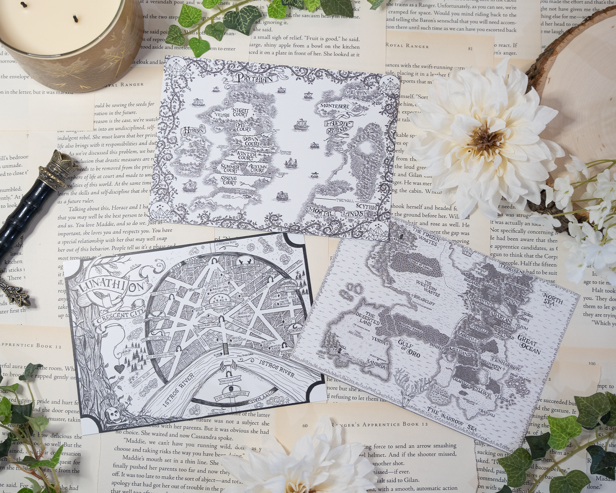 Sarah J Maas Map Bundle | A Court of Thorns and Roses, Throne of Glass ...